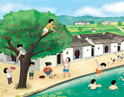 Illustration about ancient village wine