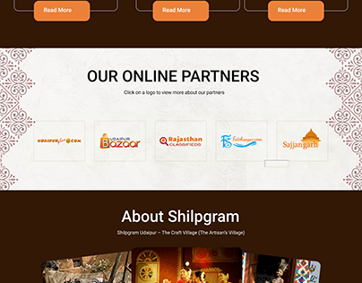 Udaipur Shilpgram Homepage Landing Page Layout Design