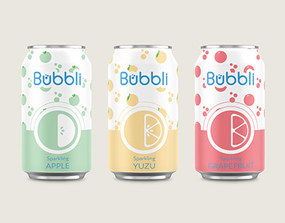 "Bubbli" Sparkling Juice Soda Can Label