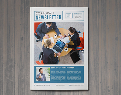 Free A4 Corporate Newsletter Template