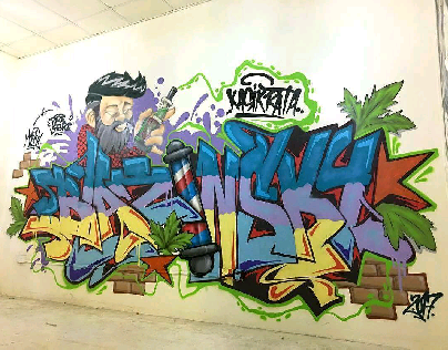 BlazinSky vape store graffiti