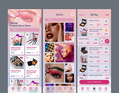 Girls LockerRoom. Mobile app UI/UX design