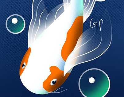 Fish Mobile illustration (Infinity Painter)