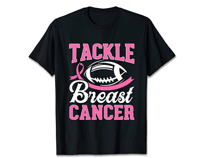 Tackle breast cancer t shirt, Best t shirt design