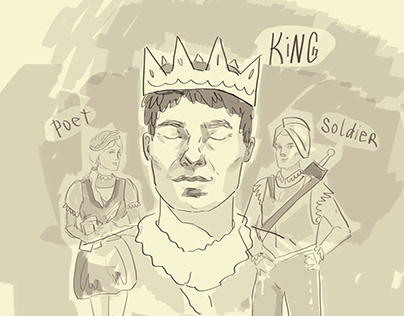 a sudden king story (soldier, poet, king)