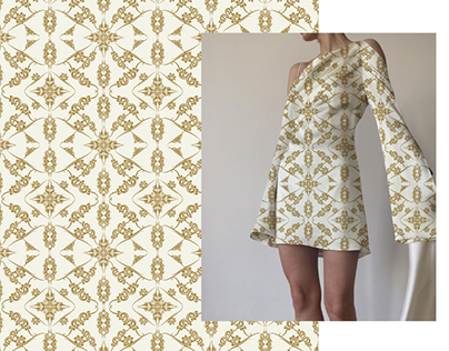 Modern cut dress pattern design