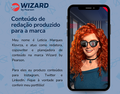 Conteúdo de redação para Wizard by Pearson