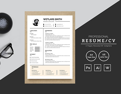 Wetlars Smith Designer & Developer Resume Template