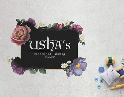 Logo Branding for Usha's Boutique