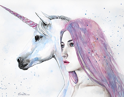 The unicorn and the girl
