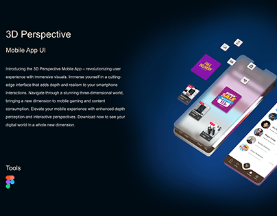 3D Perspective Mobile App UI