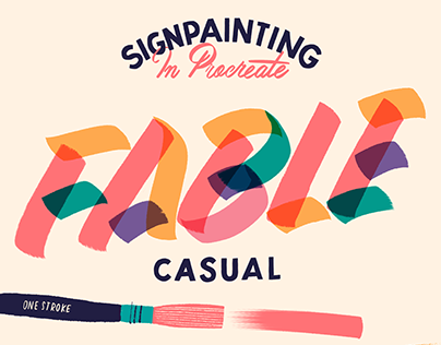 Fable Casual Signpainting Procreate Brush