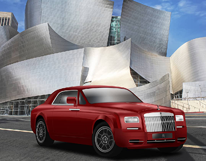 Rolls Royce phantom illustration.