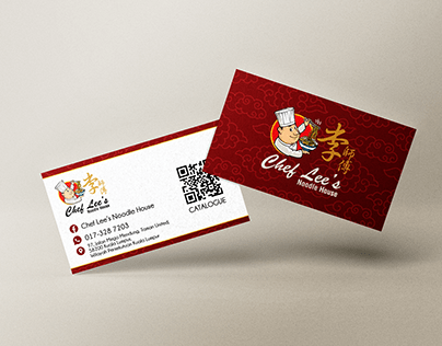 Business Card Design - Chef Lee Noodle House