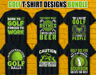 Golf T-shirt Designs Bundle