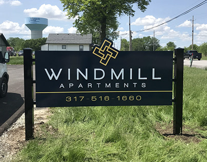 Windmill Apartments - Monument Sign