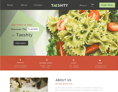 Taeshty as Online Food Ordering System