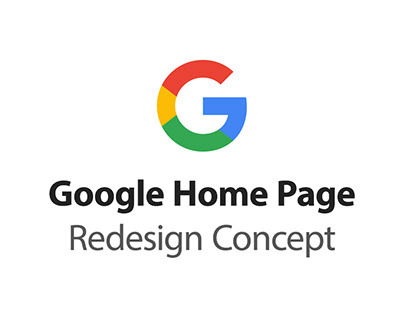 Google Home Page Redesign Concept