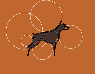 Dogs made out of circles