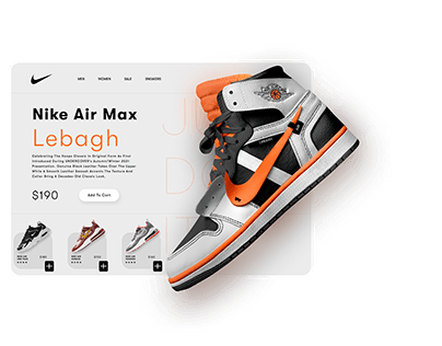 Modern Nike Shoes Website Design