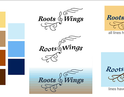 Logo creation for Roots & Wings music venue