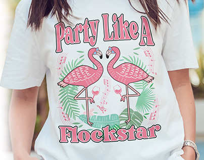 Party Like A Flockstar Summer vacation t-shirt