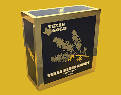 Texas Gold Luxury Goat Soap Packaging