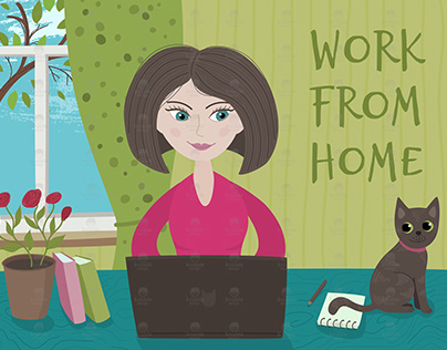 Girl - Working from home