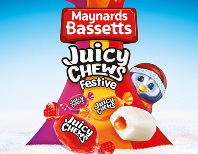 Maynards Bassetts Juicy Chews Festive Penguin Giant Jar