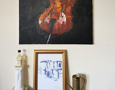 Still Life with a double bass