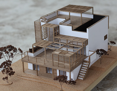 Wooden architecture model