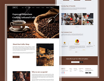 Coffee Shope Landing page Design
