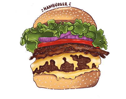 Hamburger *Food illustration*
