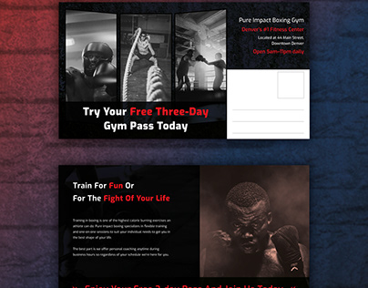 Boxing Gym Postcard