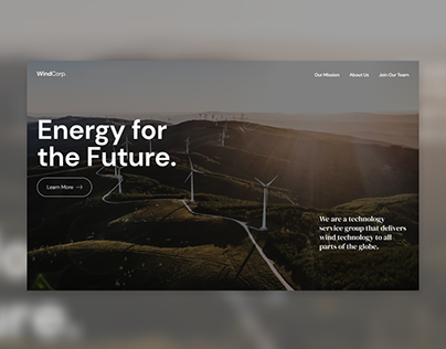 Energy for the Future - Web Concept