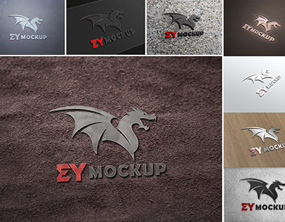 Dragons 3D Logo Mockup