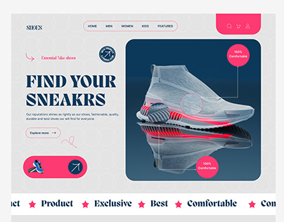 E-commerce Shoes selling landing page