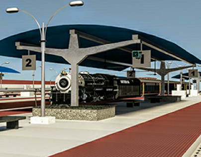 3D model | Railway junction set