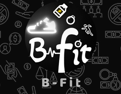 B-fit logo design for fitness application