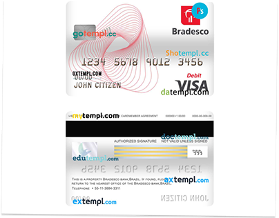 Brazil Bradesco bank visa debit card