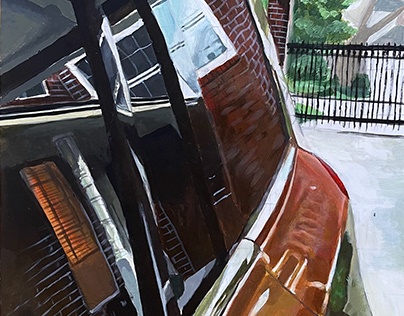 Richard Estes Inspired Painting: Art 2 & 3 Pre-AP