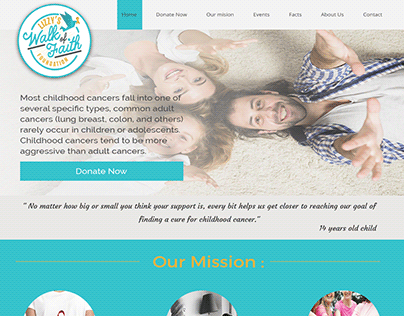 Cure children webpage design