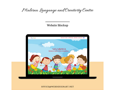 Malvina Language and Creativity Center Website Mockup