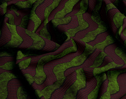 Abstracted Moss Faux Jacquard