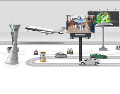 Delhi Airport Website 3D Header Animation & Design