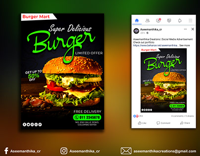 Social Media Advertising | Burger Advertisement