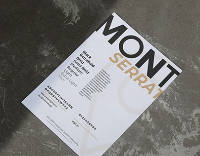 Projeto faculdade | cartaz tipográfico - Montserrat