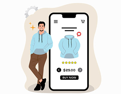 Man with hoodie and mobile phone