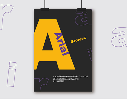 Poster Arial font