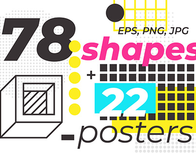 78 geometric shapes, 22 posters